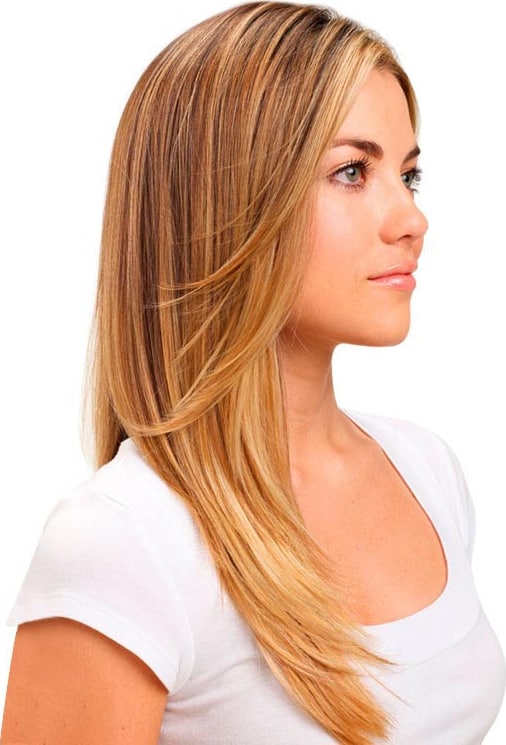 Hairdo Liso em Camadas - Dourado Com Californianas 48 Cm