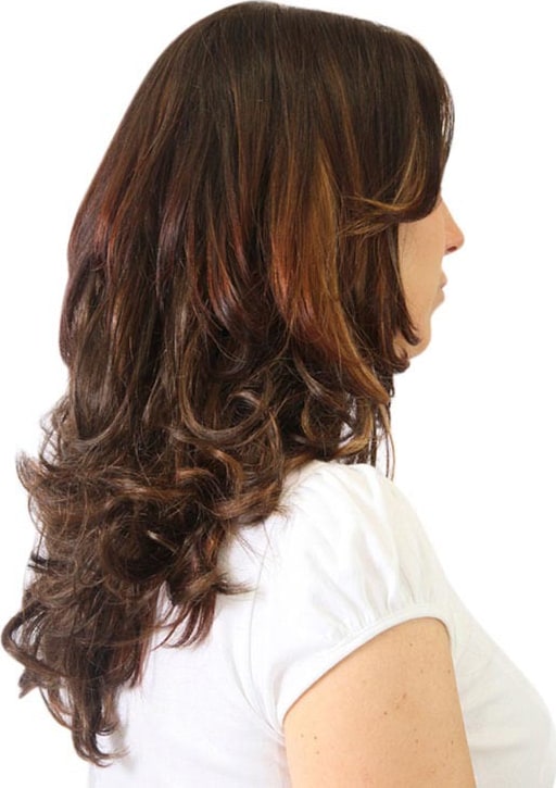 Hairdo Ondulado - Chocolate Com Mechas Cobre 45 Cm