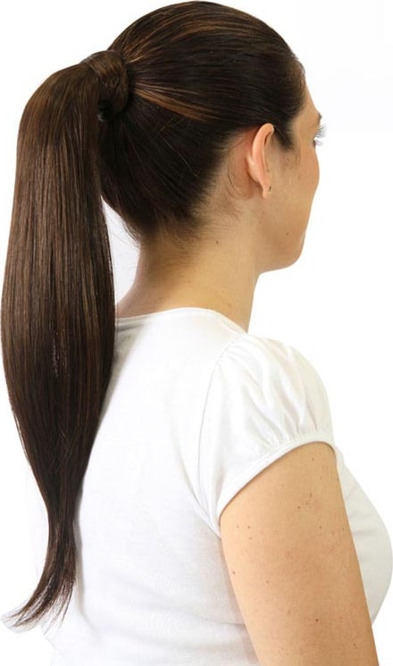 Hairdo Rabo de Cavalo Liso - Chocolate Com Mechas Cobre 46Cm