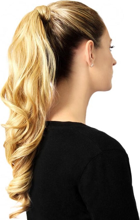 Hairdo Rabo de Cavalo Ondulado - Louro Com Mechas Super Claras 58Cm