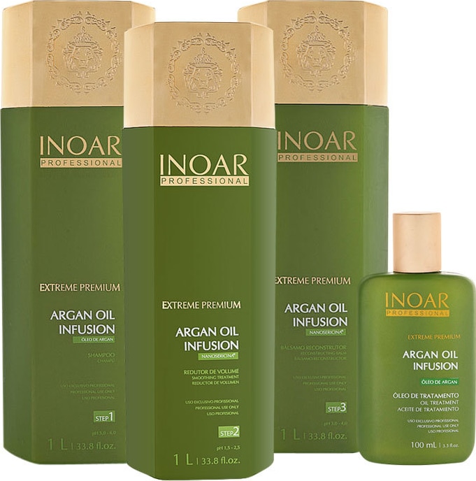 Inoar Extreme Premium Argan Oil Infusion Full Kit (4 Produtos)