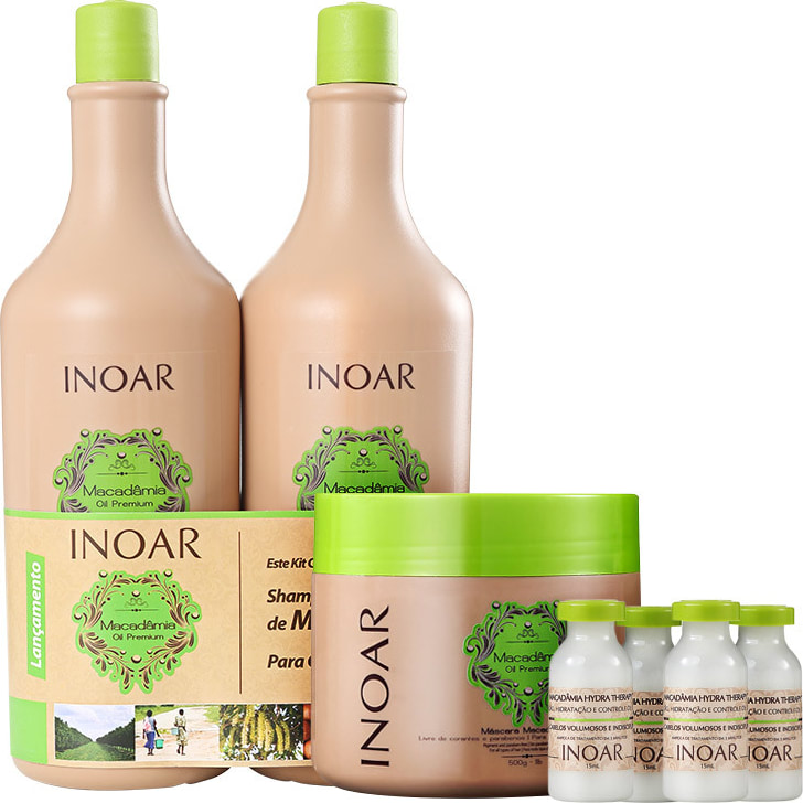 Inoar Macadâmia Oil Premium Hidratação Intensa Kit (4 Produtos)