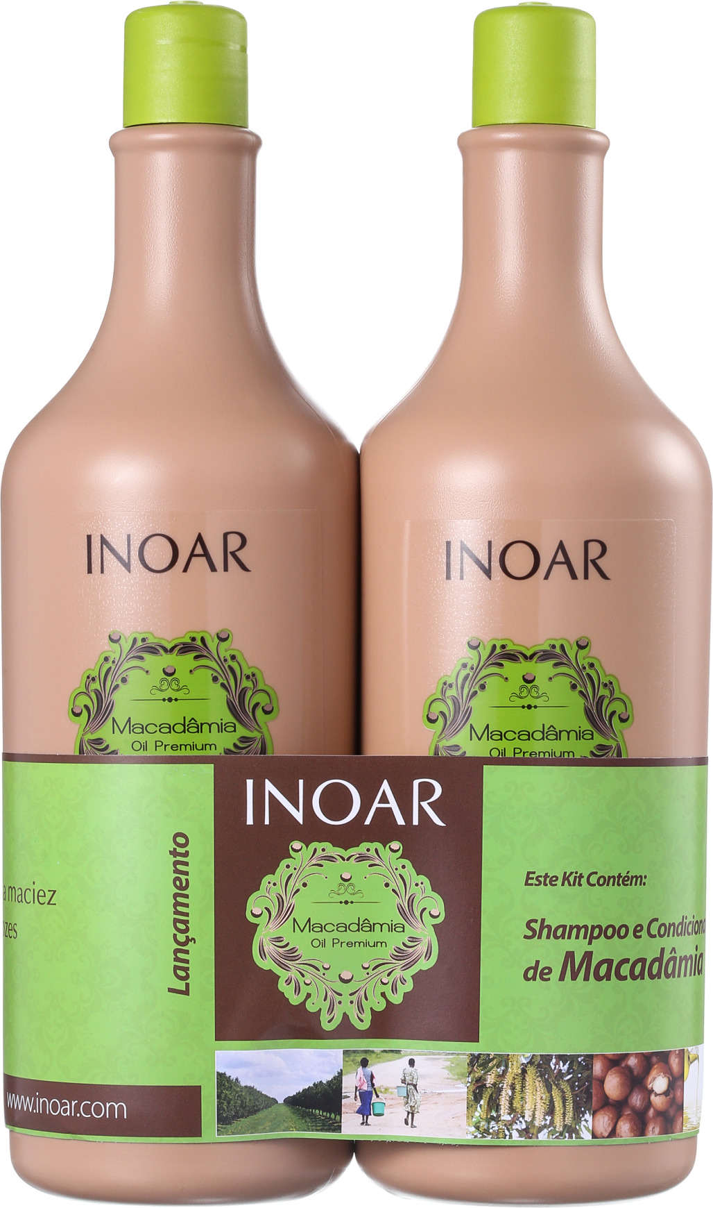 Inoar Macadâmia Oil Premium Kit de Tratamento Diário - 1000ml (2 Produtos)