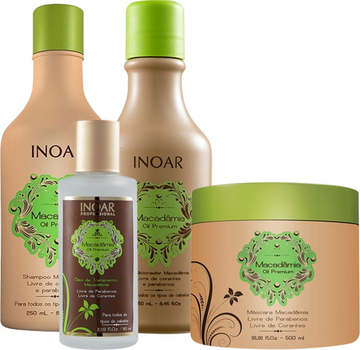 Inoar Macadâmia Oil Premium Kit Óleo de Tratamento (4 Produtos)