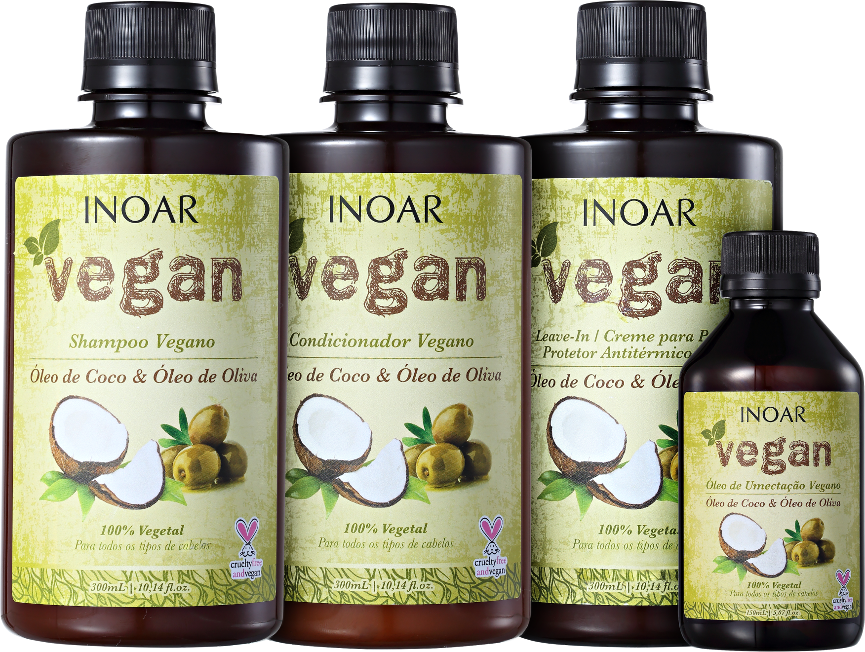 Inoar Vegan Umectação Completa Kit (4 Produtos)
