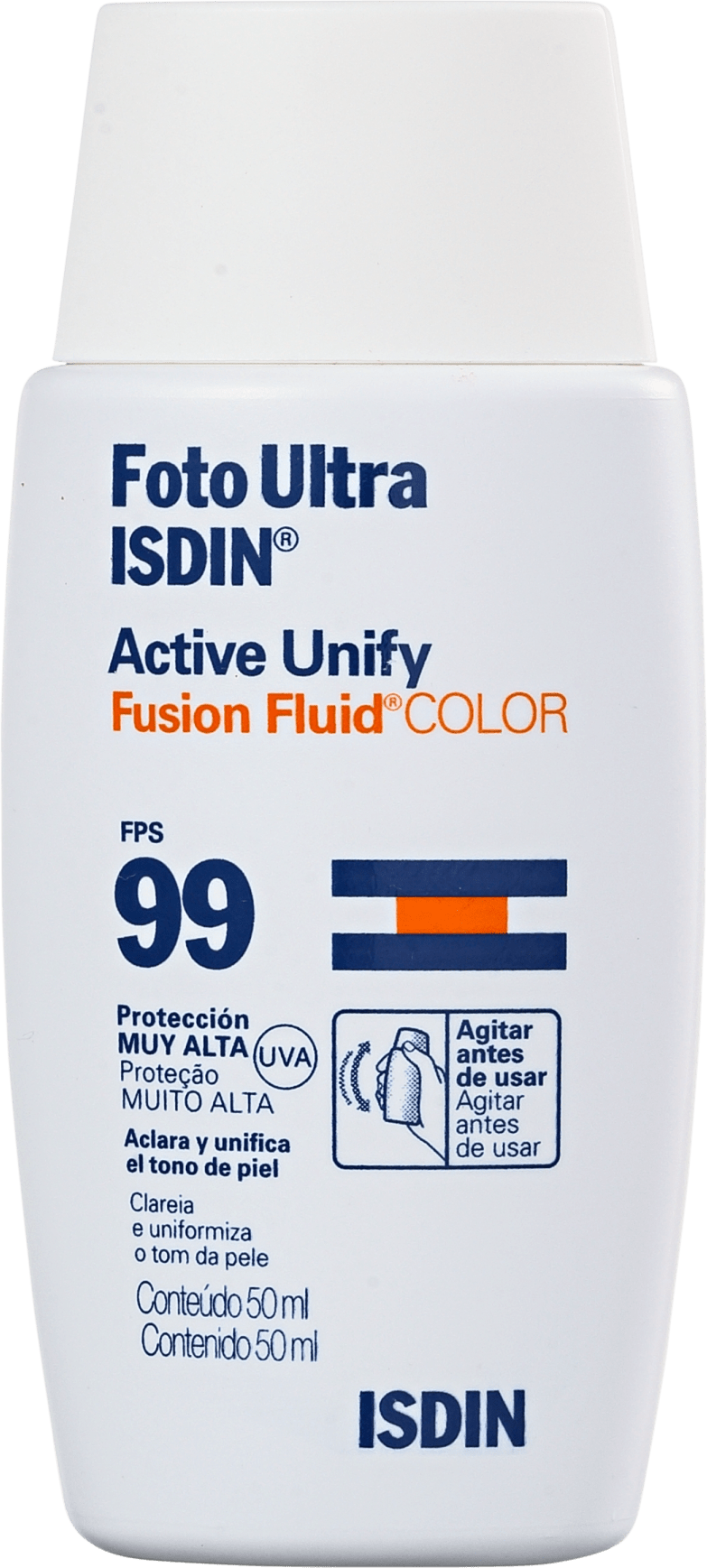 ISDIN Foto Ultra Active Unify Fusion Fluid Color - Loção Clareadora de Manchas 50ml