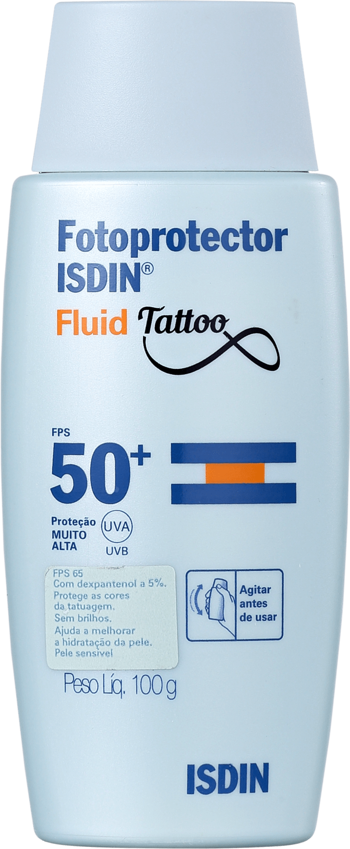 ISDIN Fotoprotector Fluid Tattoo FPS 50 - Protetor Solar para Tatuagem 100ml