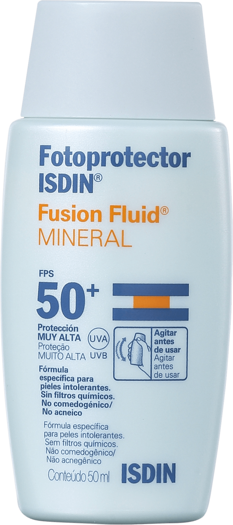 ISDIN Fotoprotector Fusion Fluid Mineral FPS 50 - Protetor Solar Facial 50ml