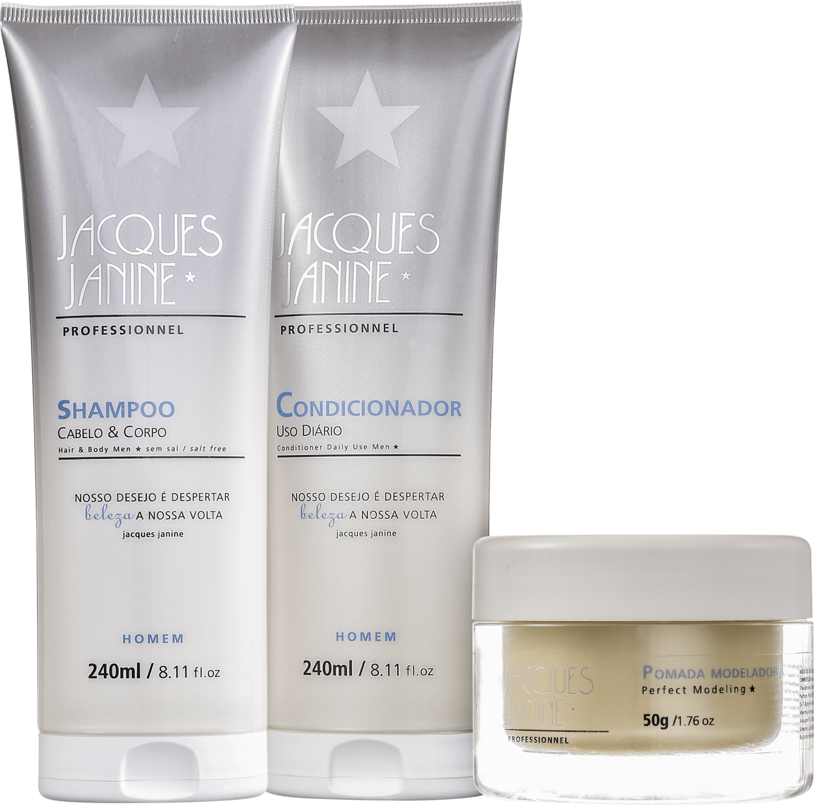 Jacques Janine Professionnel Exclusivo para Homens Pomada Kit (3 Produtos)