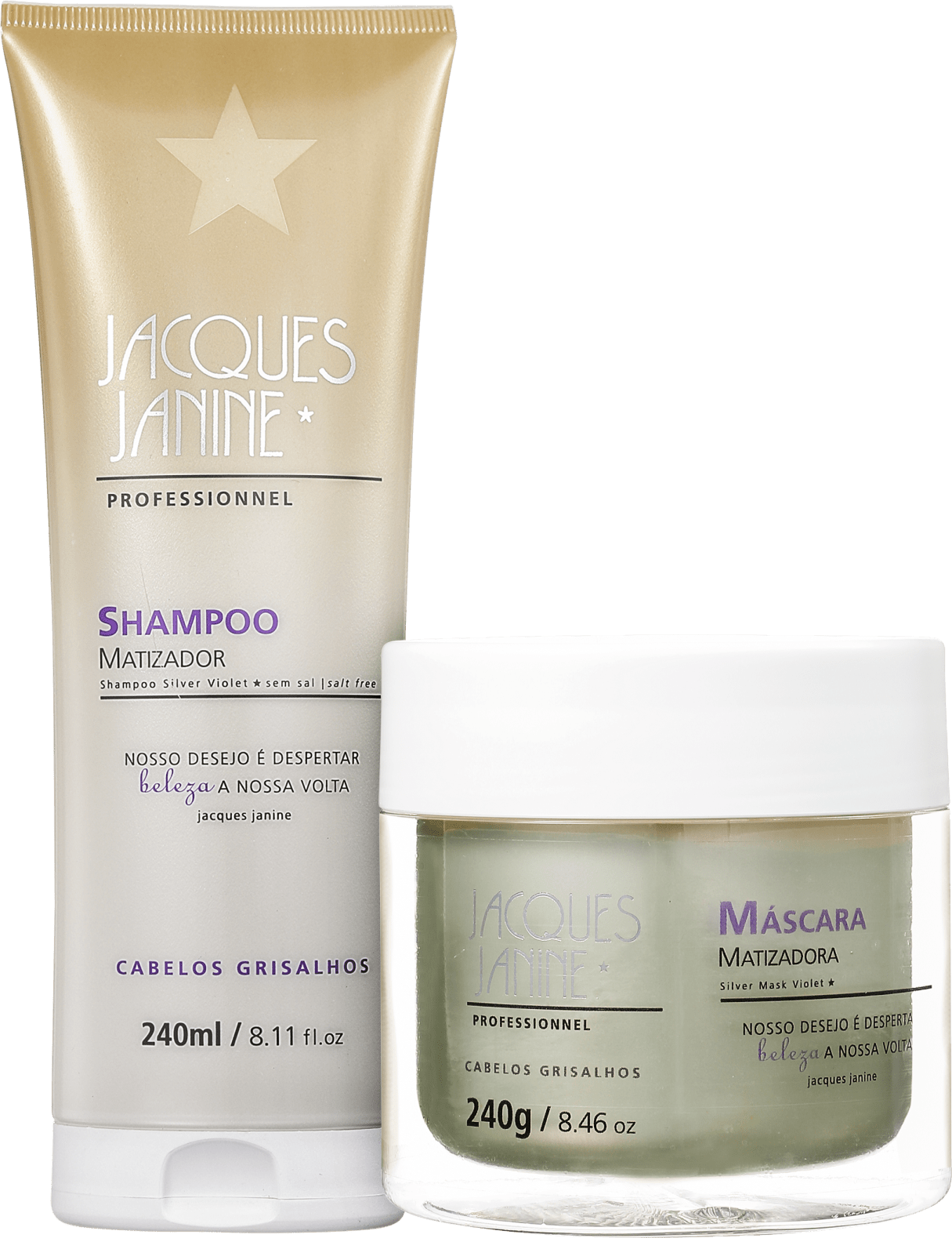 Jacques Janine Professionnel Matizador Cabelos Grisalhos Kit (2 Produtos)