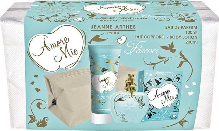 Conjunto Amore Mio Forever Jeanne Arthes Feminino - Eau de Parfum 100ml + Loção Corporal 200ml + Nécessaire