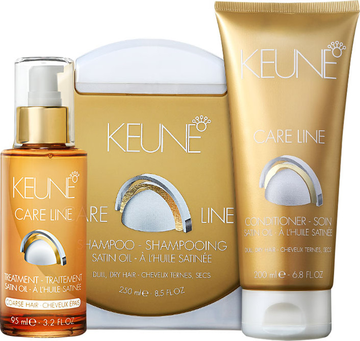 Keune Care Line Satin Oil Coarse Hair Kit (3 Produtos)