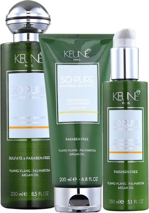 Keune So Pure Moisturizing Overnight Repair Kit (3 Produtos)