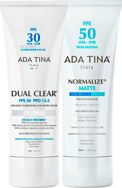 Kit Ada Tina Dual Clear Normalize Matte (2produtos)