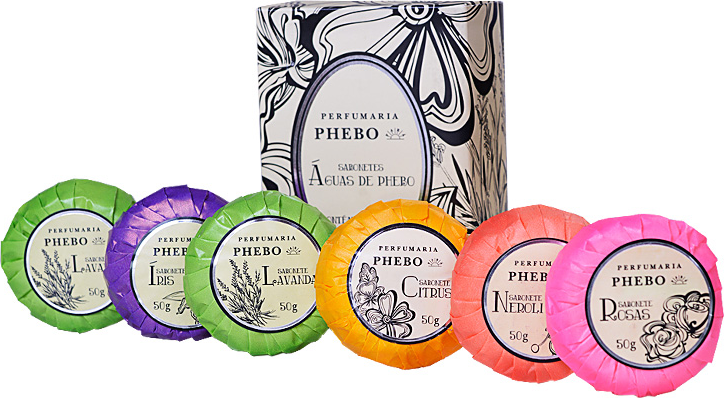 Kit Águas de Phebo - Sabonetes em Barra 6x50g