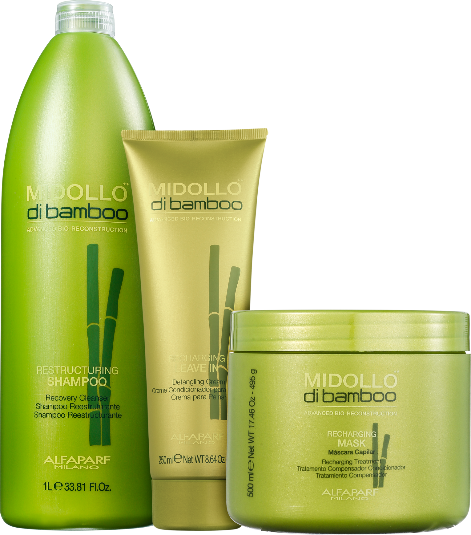 Kit Alfaparf Midollo di Bamboo Reconstrução Profissional (3 Produtos)