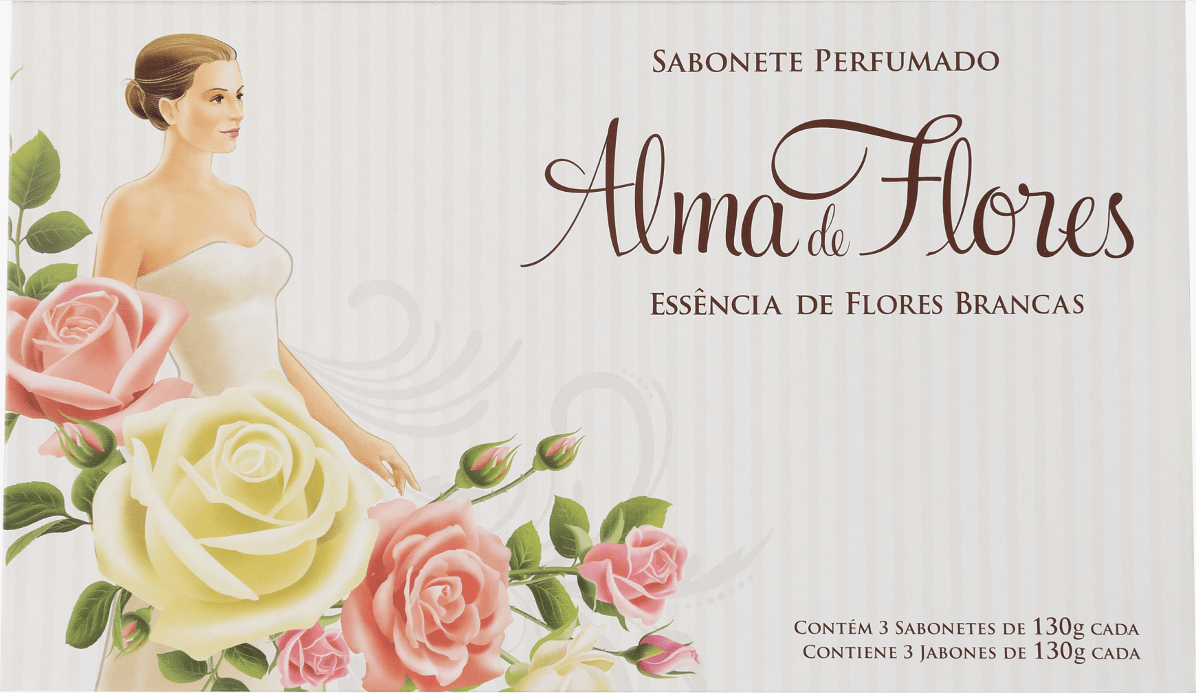 Kit Alma de Flores Essência de Flores Brancas - Sabonetes em Barra 3x130g