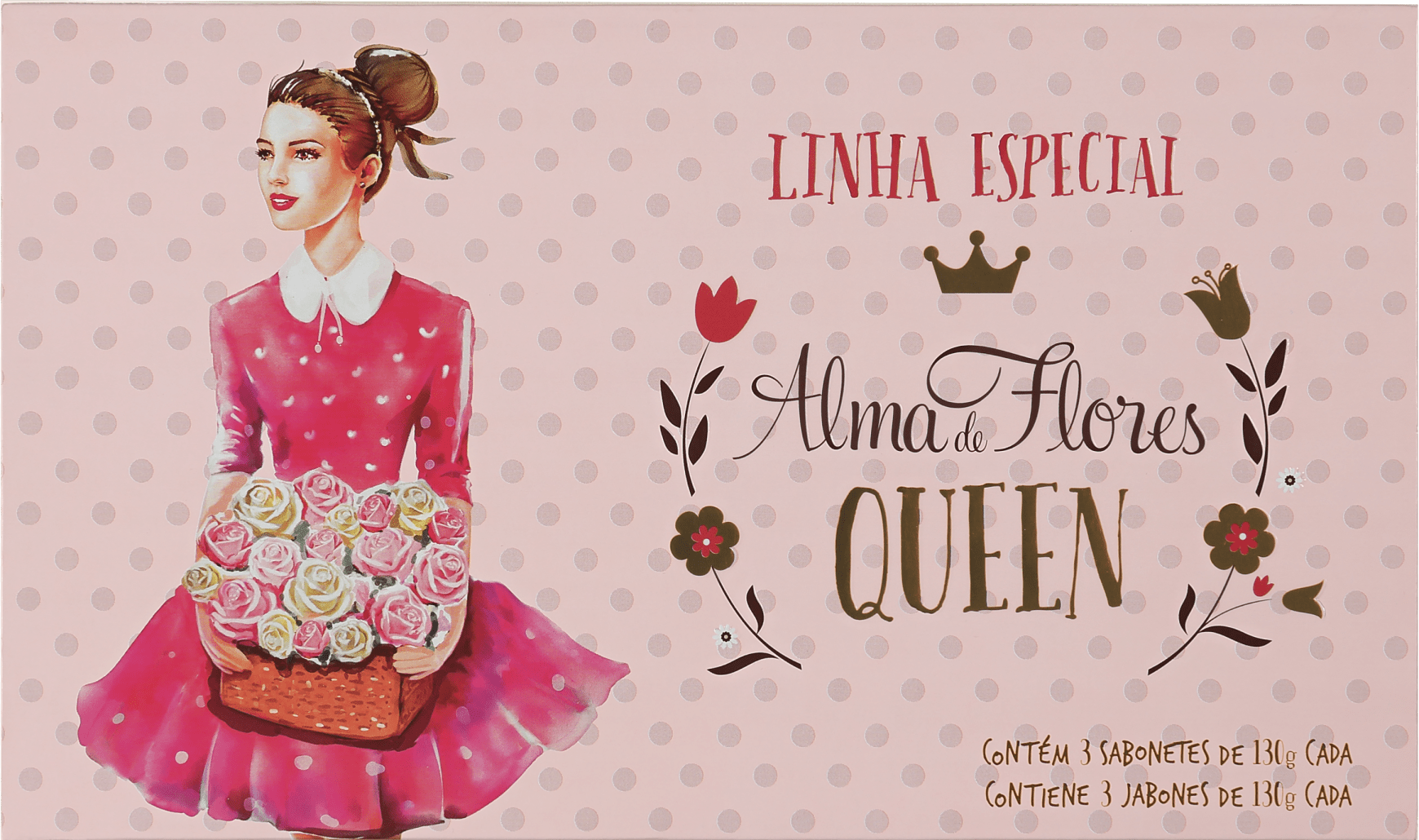 Kit Alma de Flores Queen - Sabonetes em Barra 3x130g