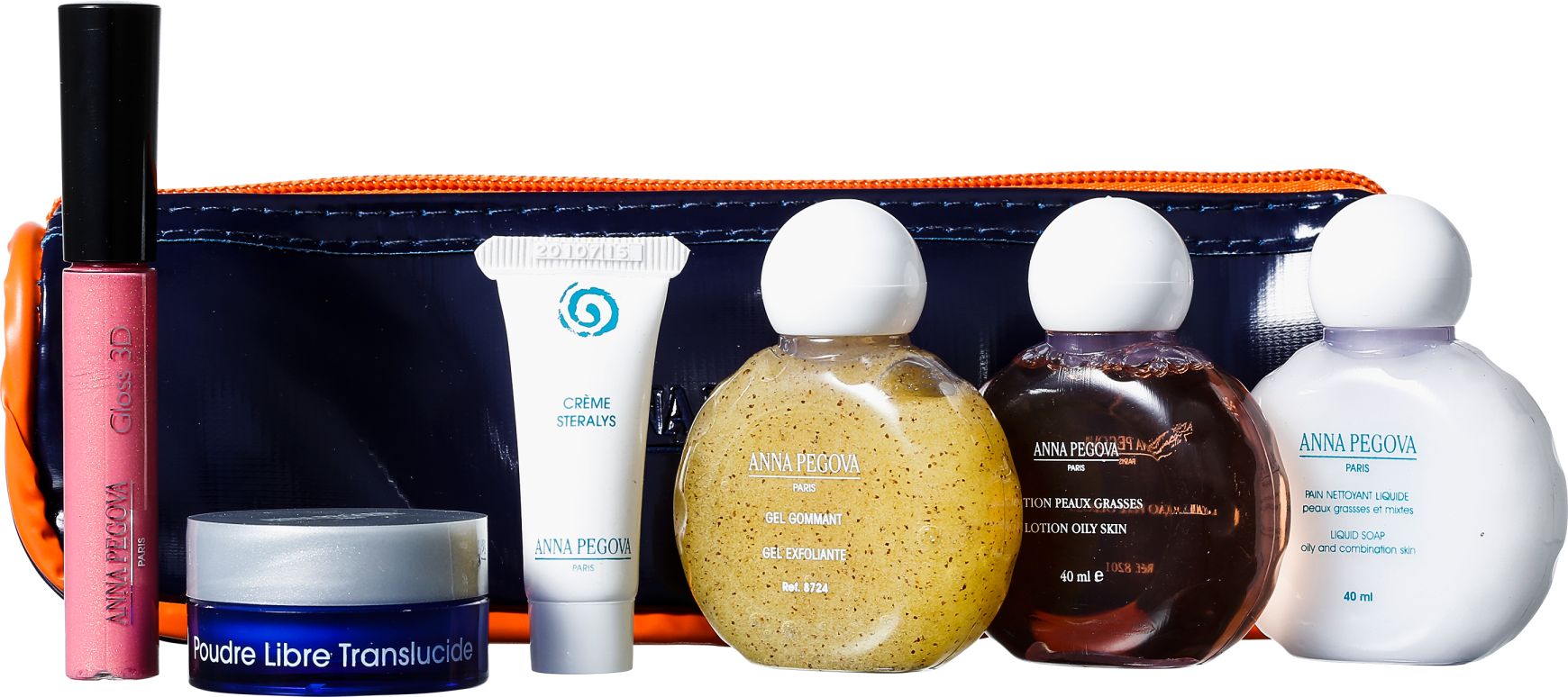 Kit Anna Pegova Essencial Azul Marinho (5 produtos + Nécessaire)