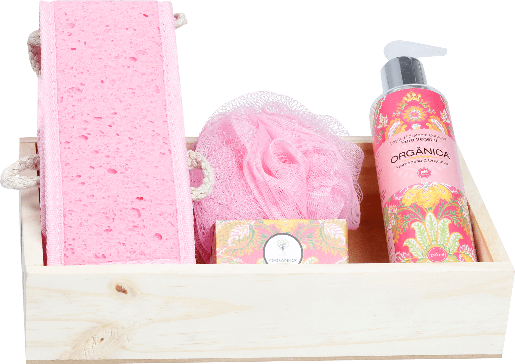 Kit Banho Orgânica Beleza Framboesa & Orquídea (4 produtos)
