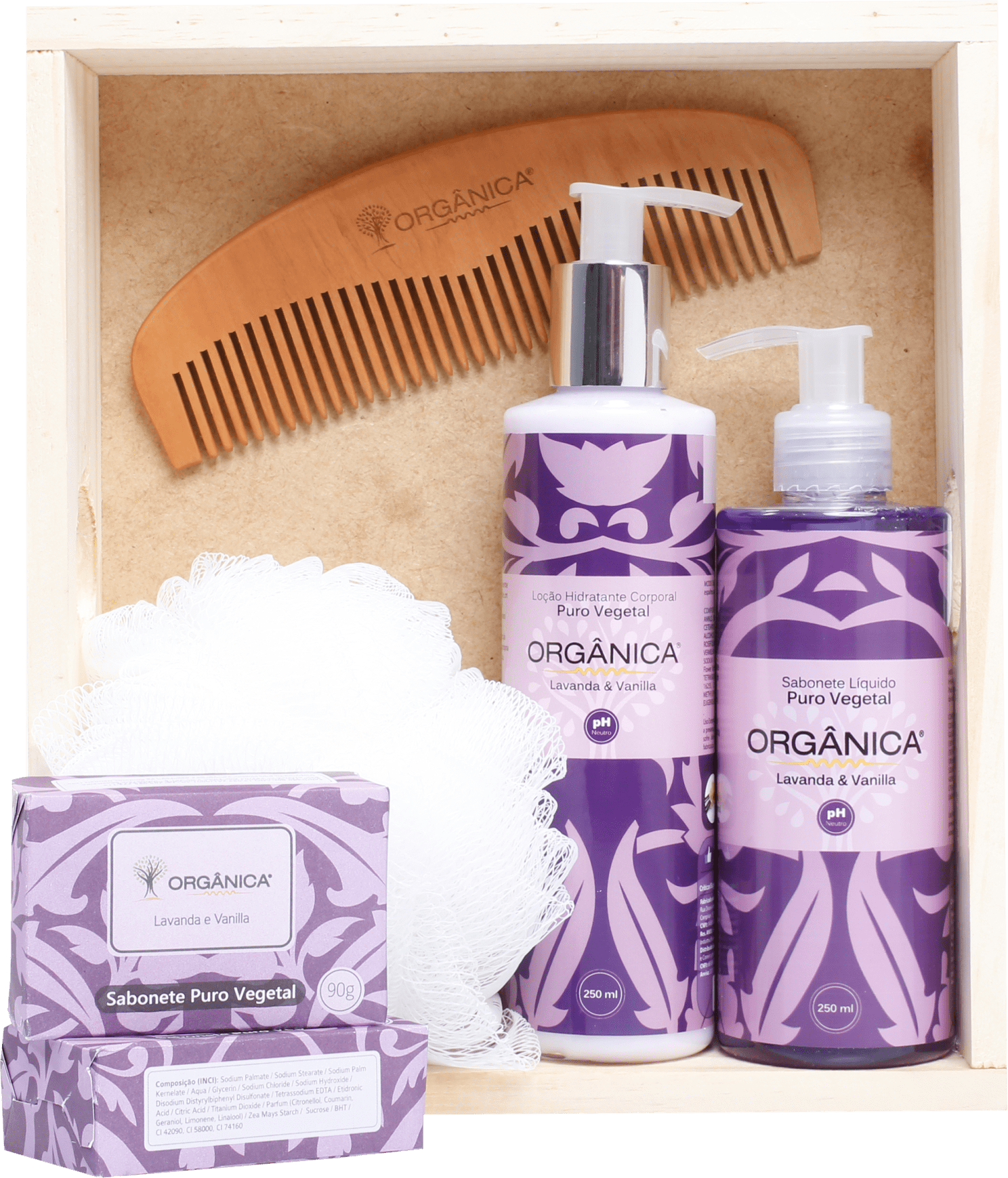 Kit Banho Orgânica Diário Lavanda & Vanilla (6 produtos)