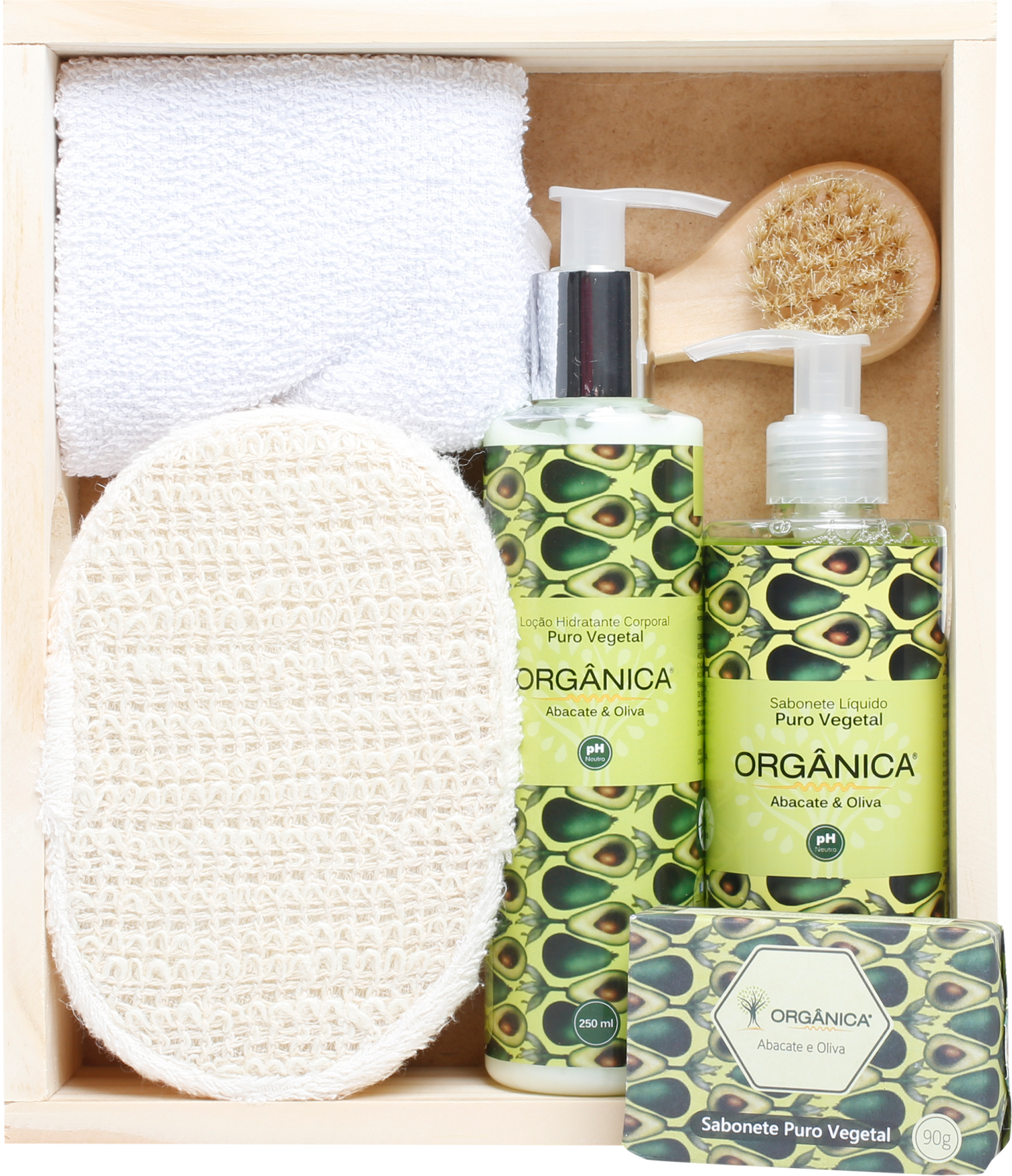 Kit Banho Orgânica Meu Momento Abacate & Oliva (6 produtos)