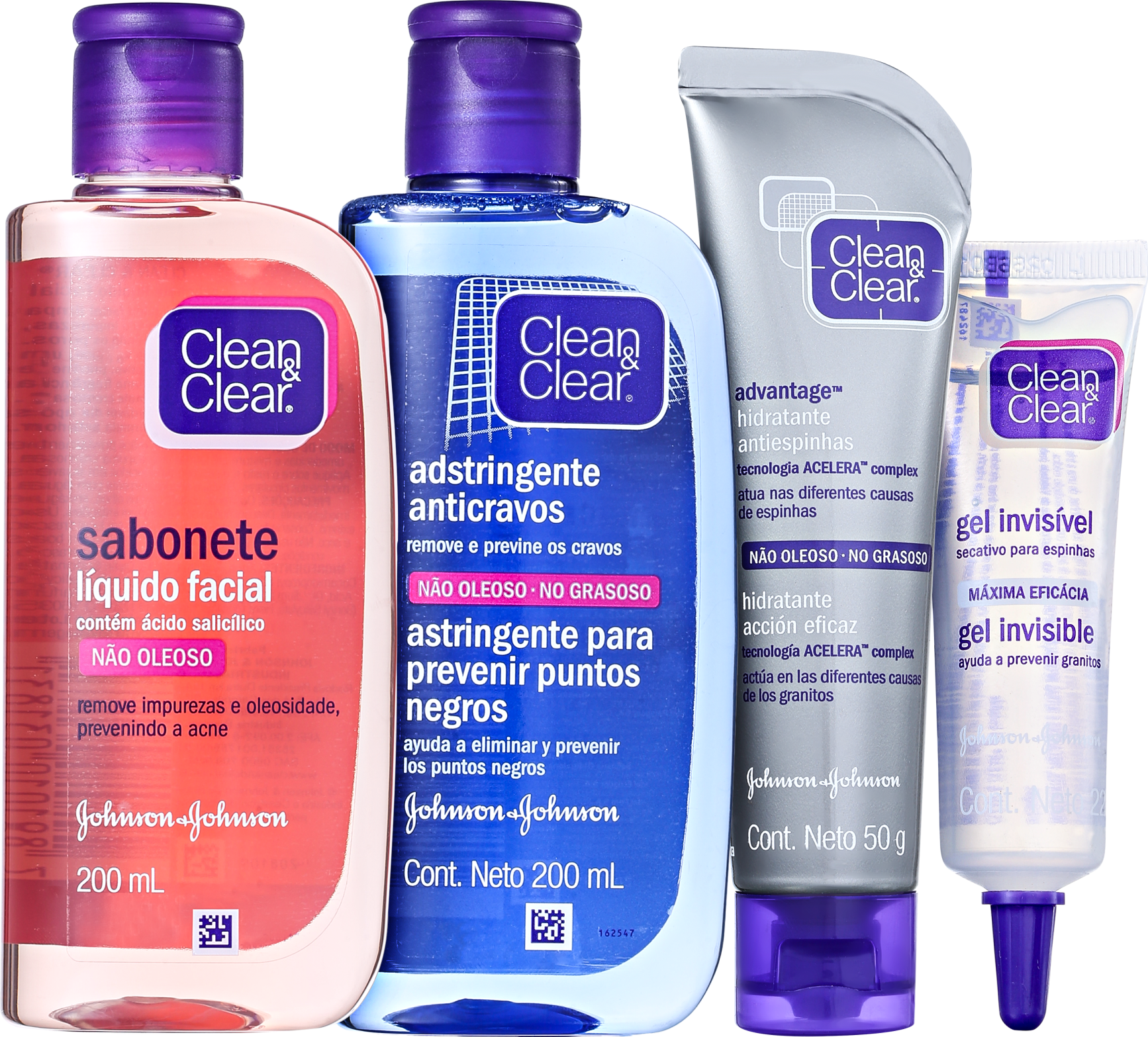 Kit Clean & Clear Antiespinha e Anticravos (4 produtos)