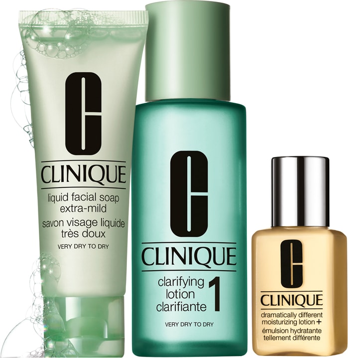 Kit Clinique Sistema 3 Passos Introdução Pele 1 (3 produtos)