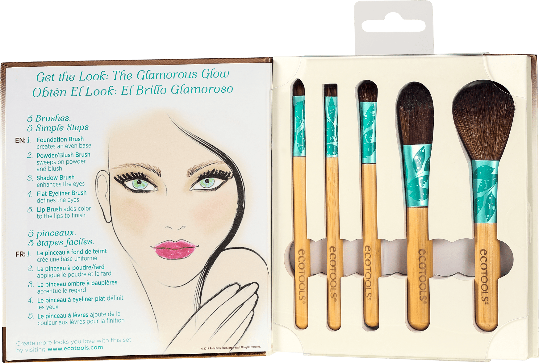 Kit de Pincéis Ecotools Lovely Looks Five Piece (5 produtos)