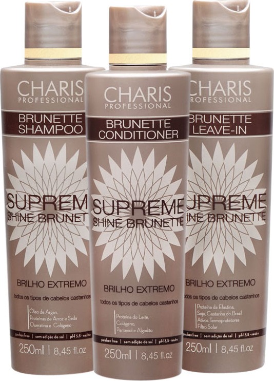 Kit de Tratamento Charis Supreme Shine Brunette (3 Produtos)