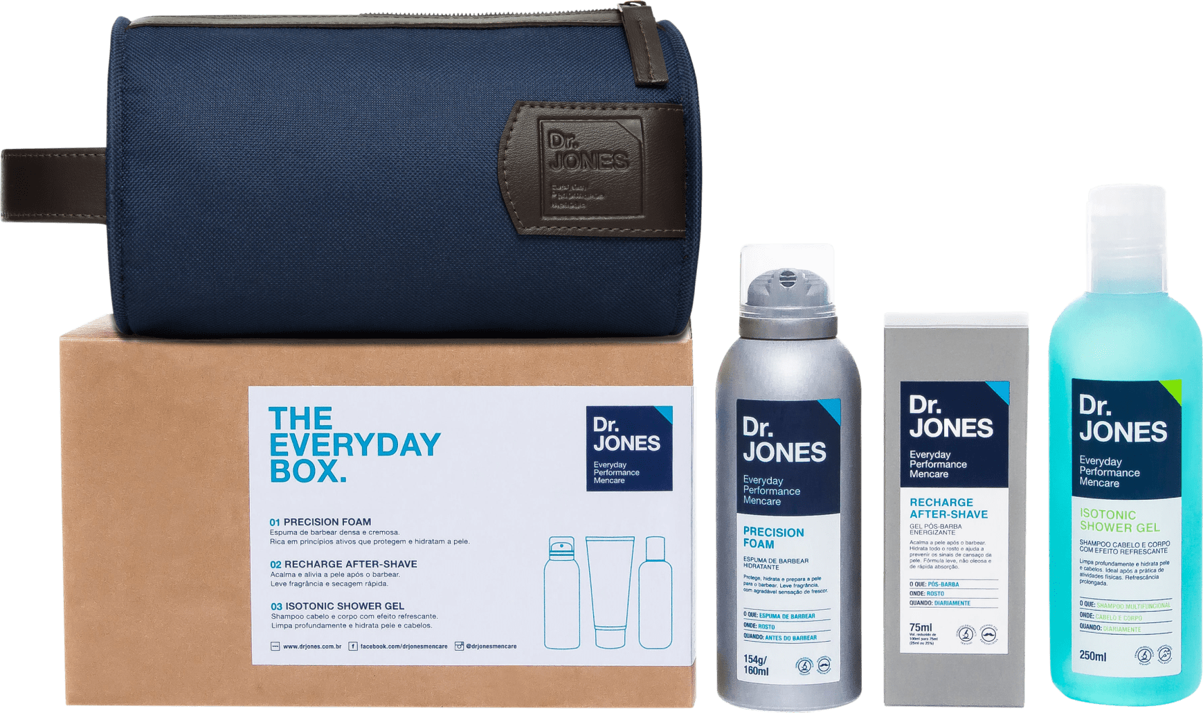 Kit Dr. Jones The Everyday Box (3 produtos + Nécessaire)