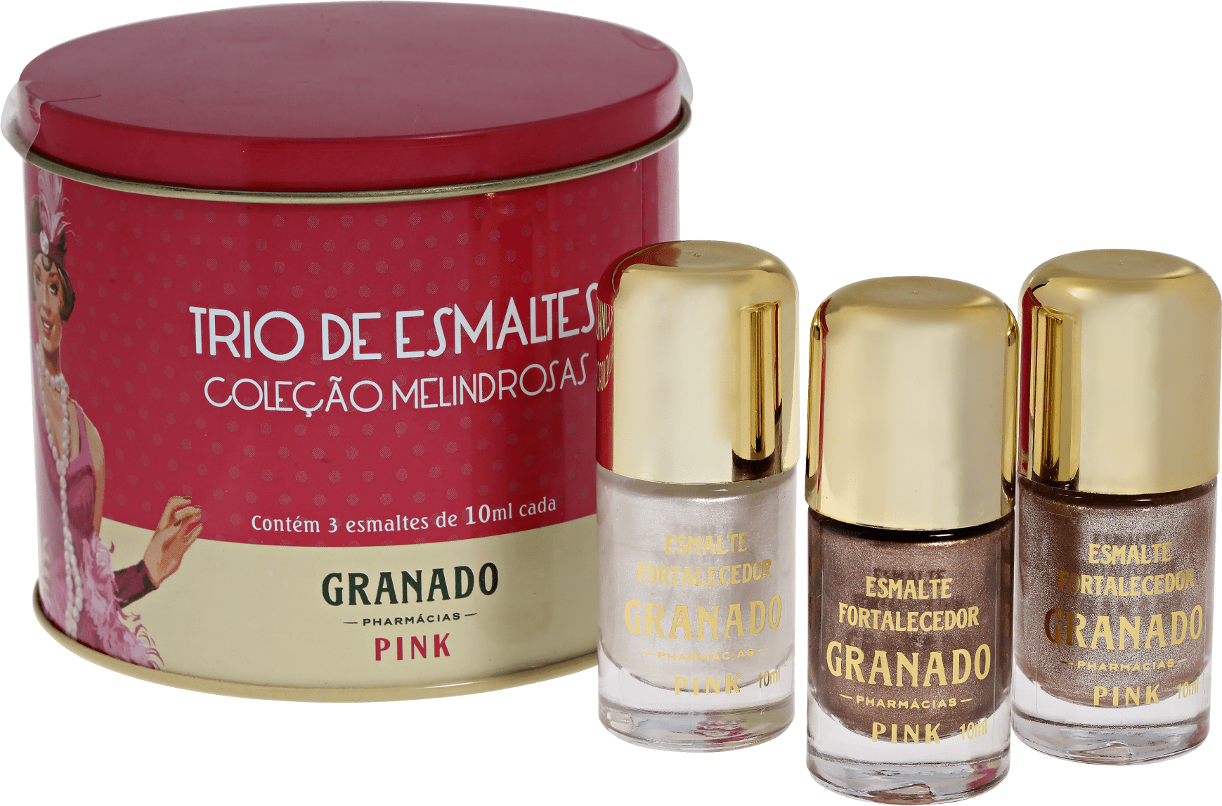 Kit Granado Pink Trio Melindrosas de Esmaltes