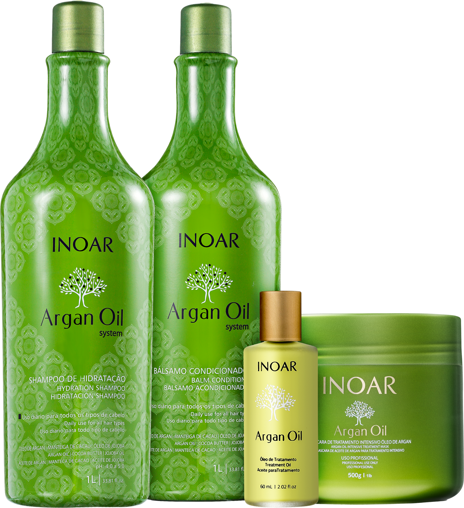 Kit Inoar Argan Oil Completo (4 produtos)