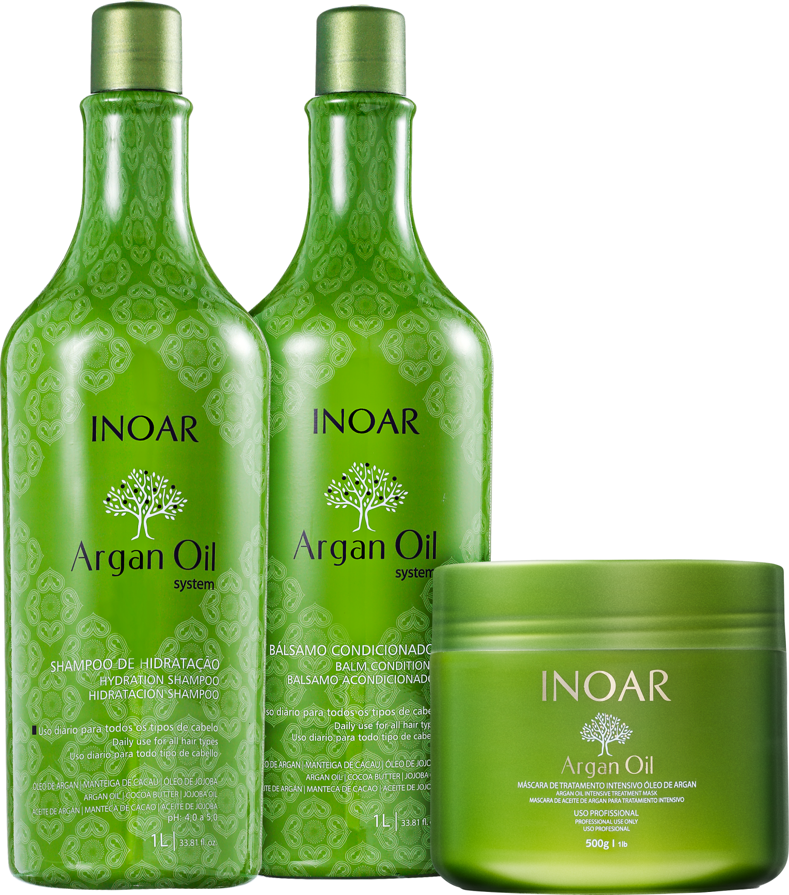Kit Inoar Argan Oil Tratamento (3 produtos)