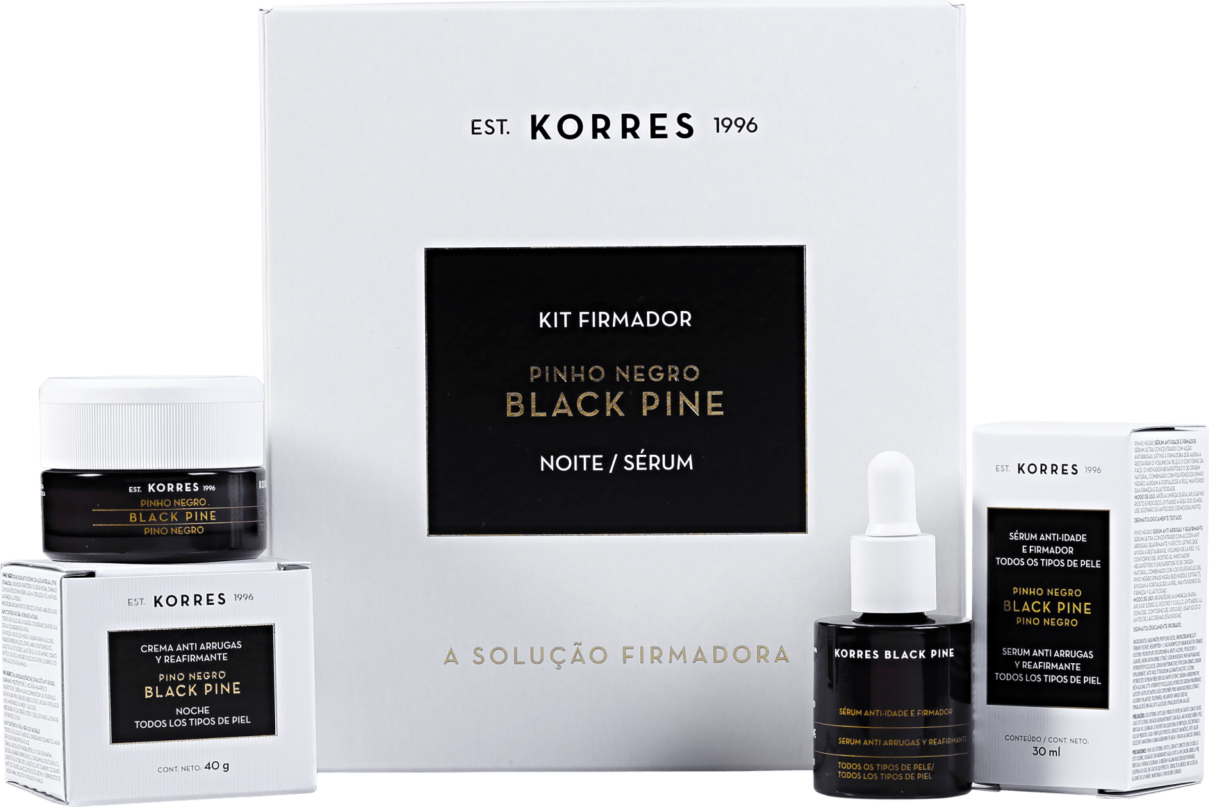 Kit Korres Black Pine Firmador Noite (2 produtos)
