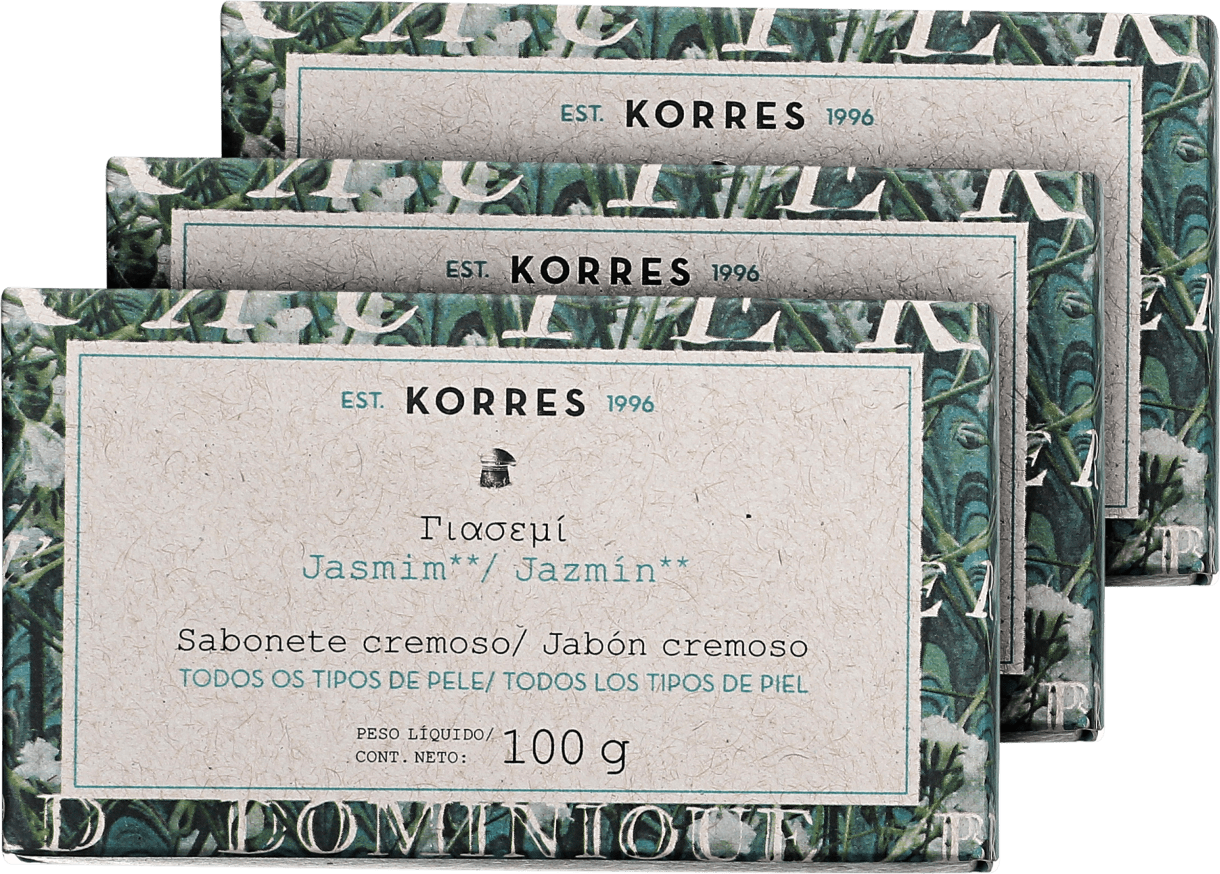 Kit Korres Jasmim - Sabonetes em Barra 3x100g