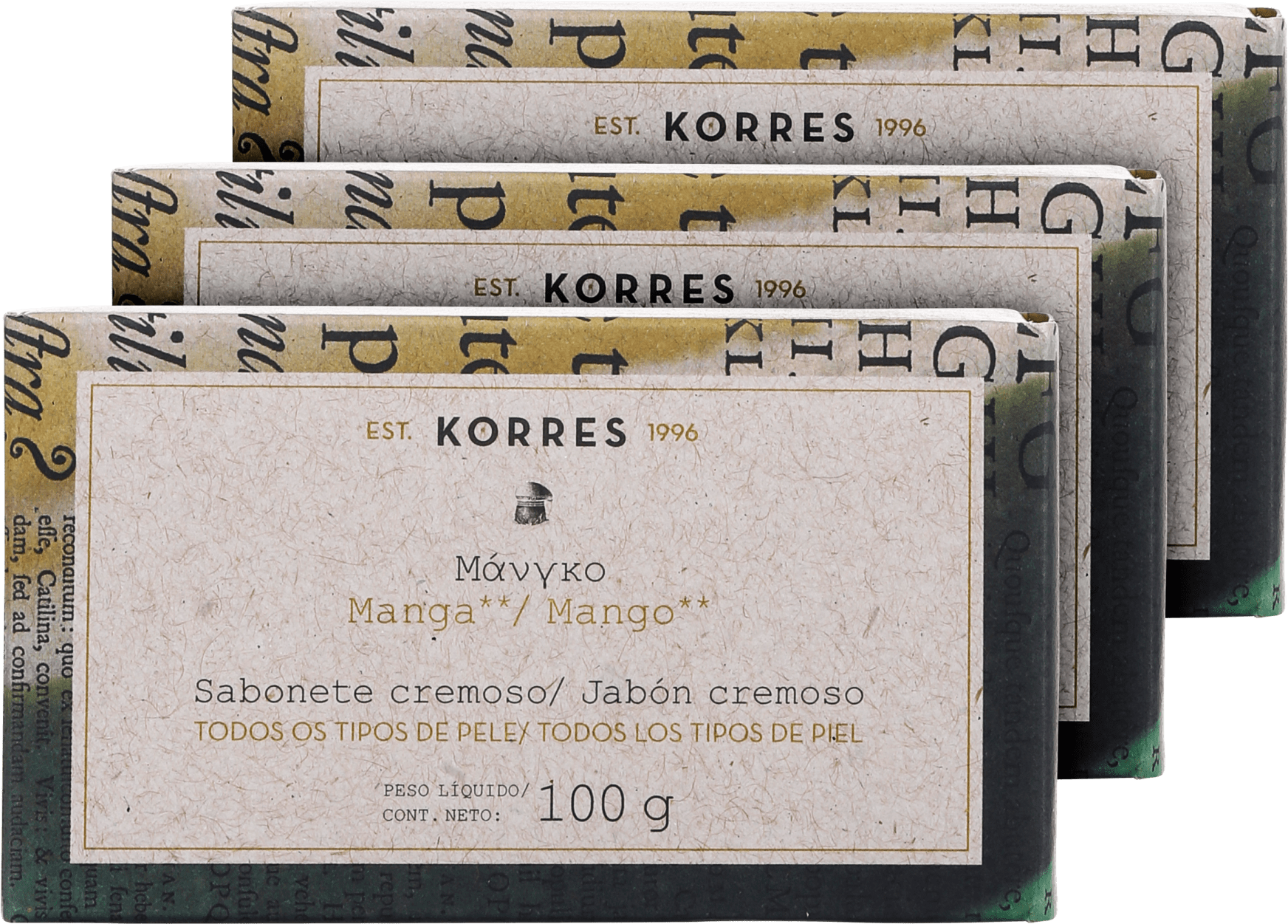 Kit Korres Manga - Sabonetes em Barra 3x100g