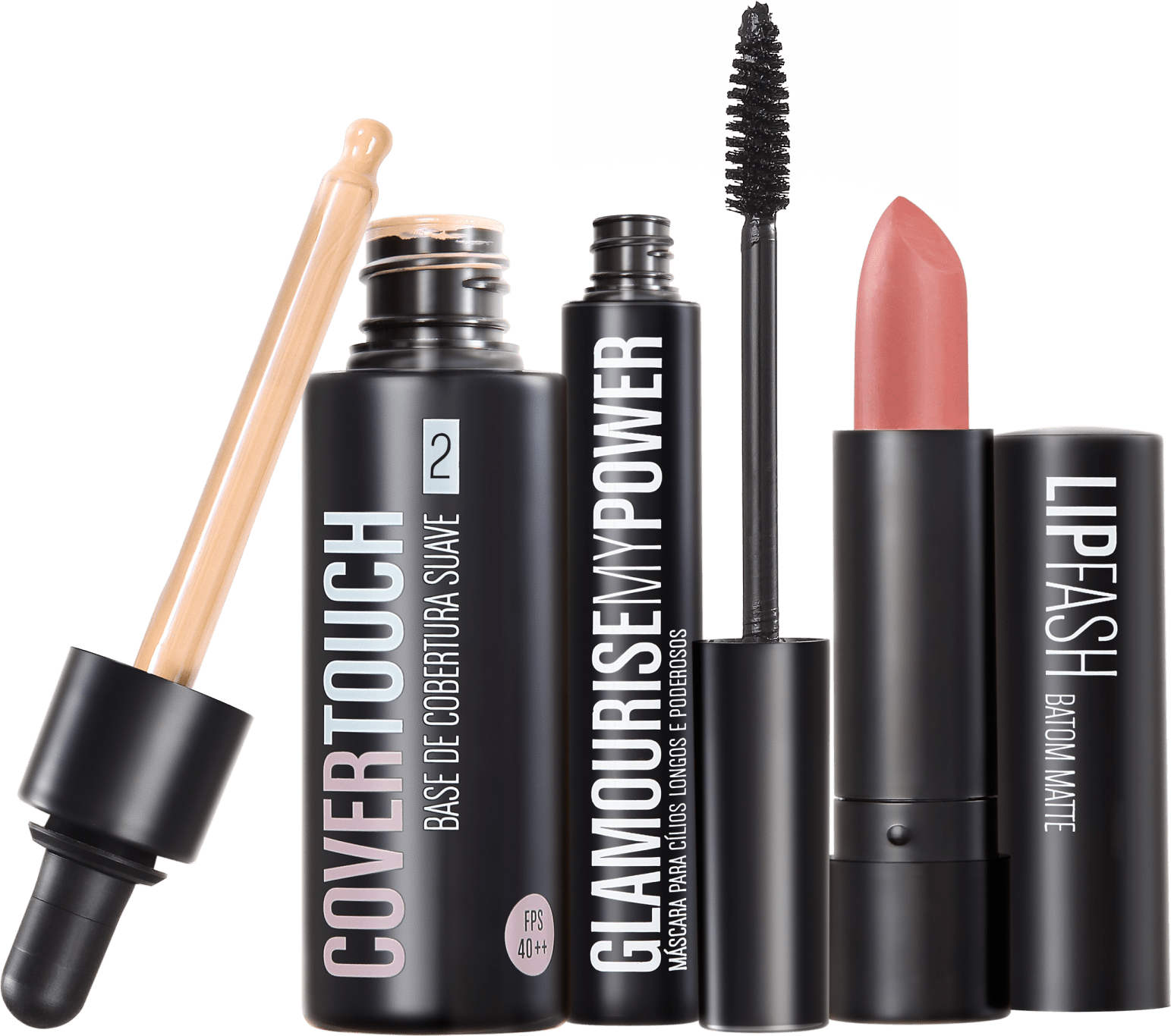 Kit Océane Femme Cover Touch 2 Glamourise Lip Fash Gorgeous Nut (3 produtos)