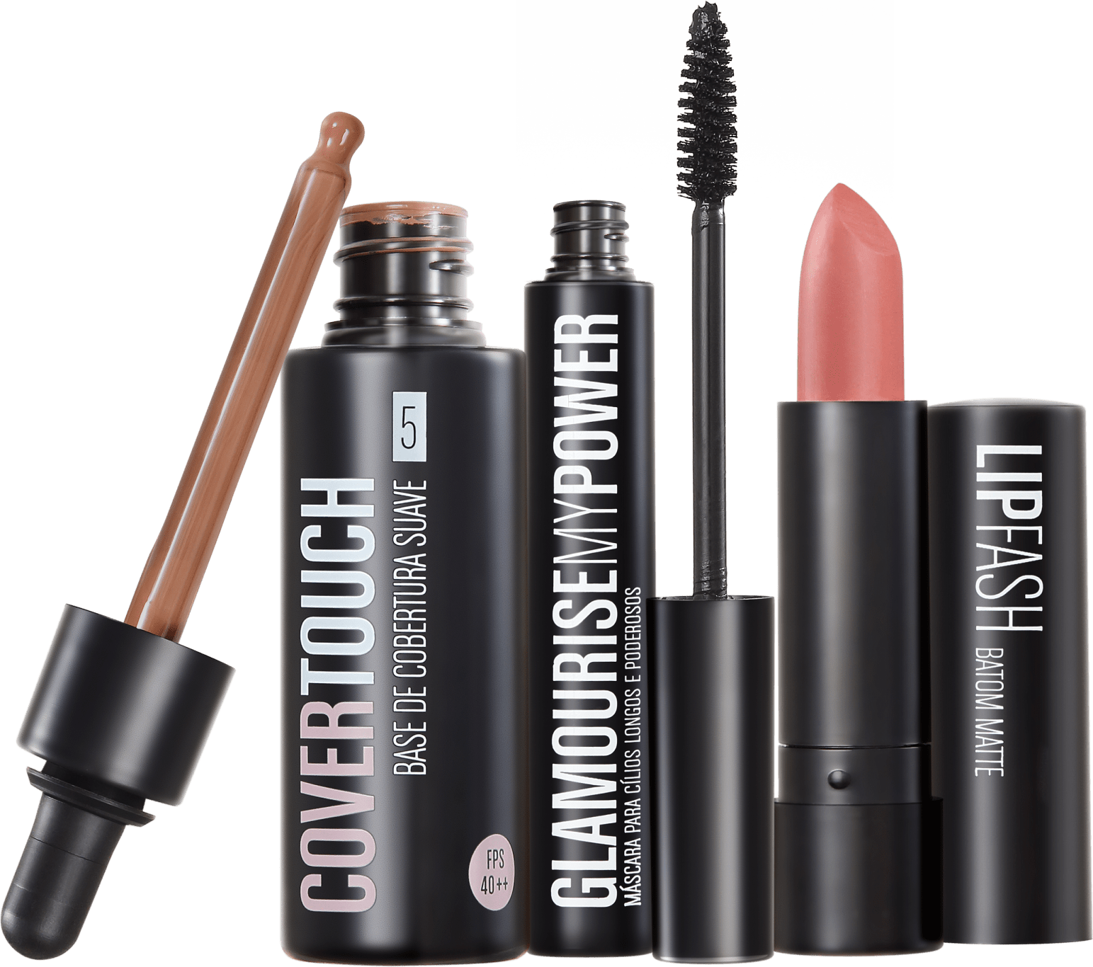 Kit Océane Femme Cover Touch 5 Glamourise Lip Fash Gorgeous Nut (3 produtos)