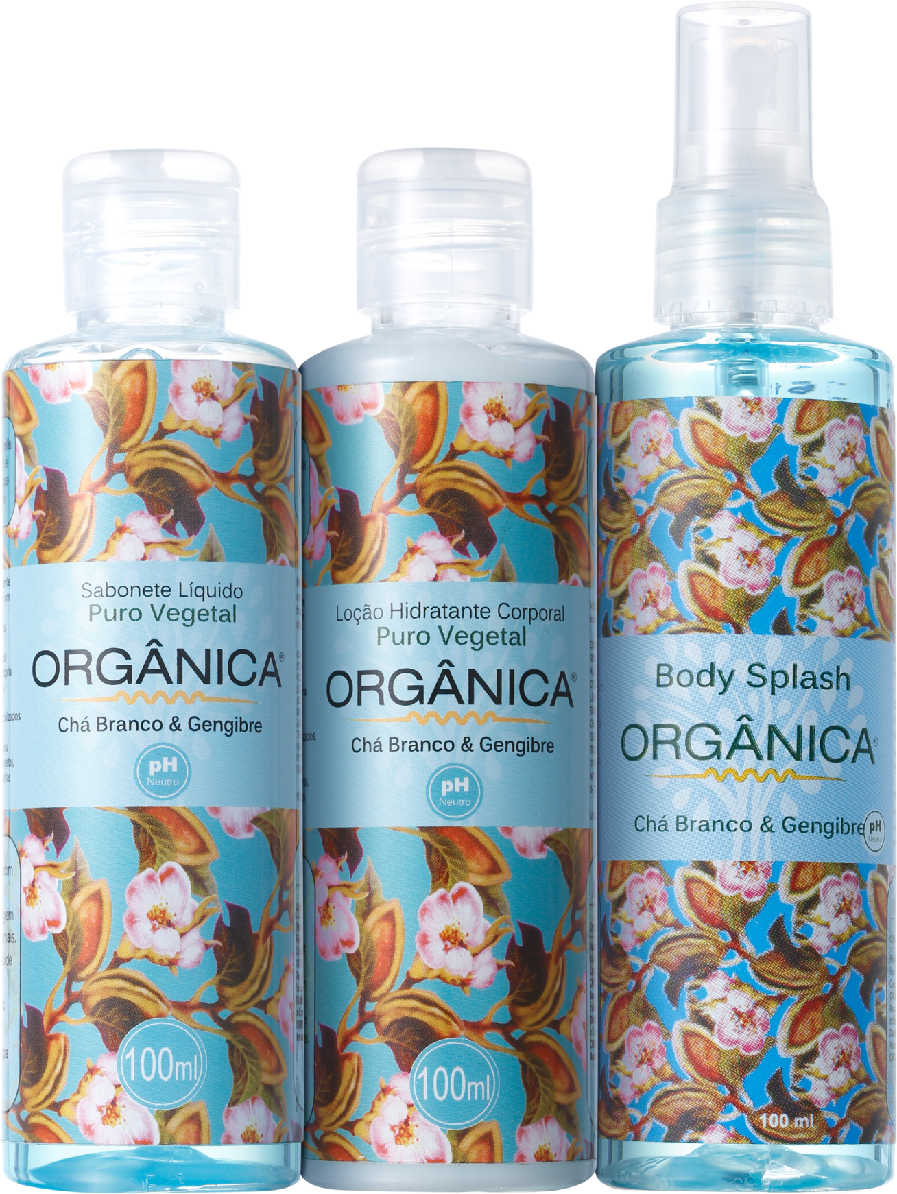 Kit Orgânica Tri Set Chá Branco e Gengibre (3 produtos)