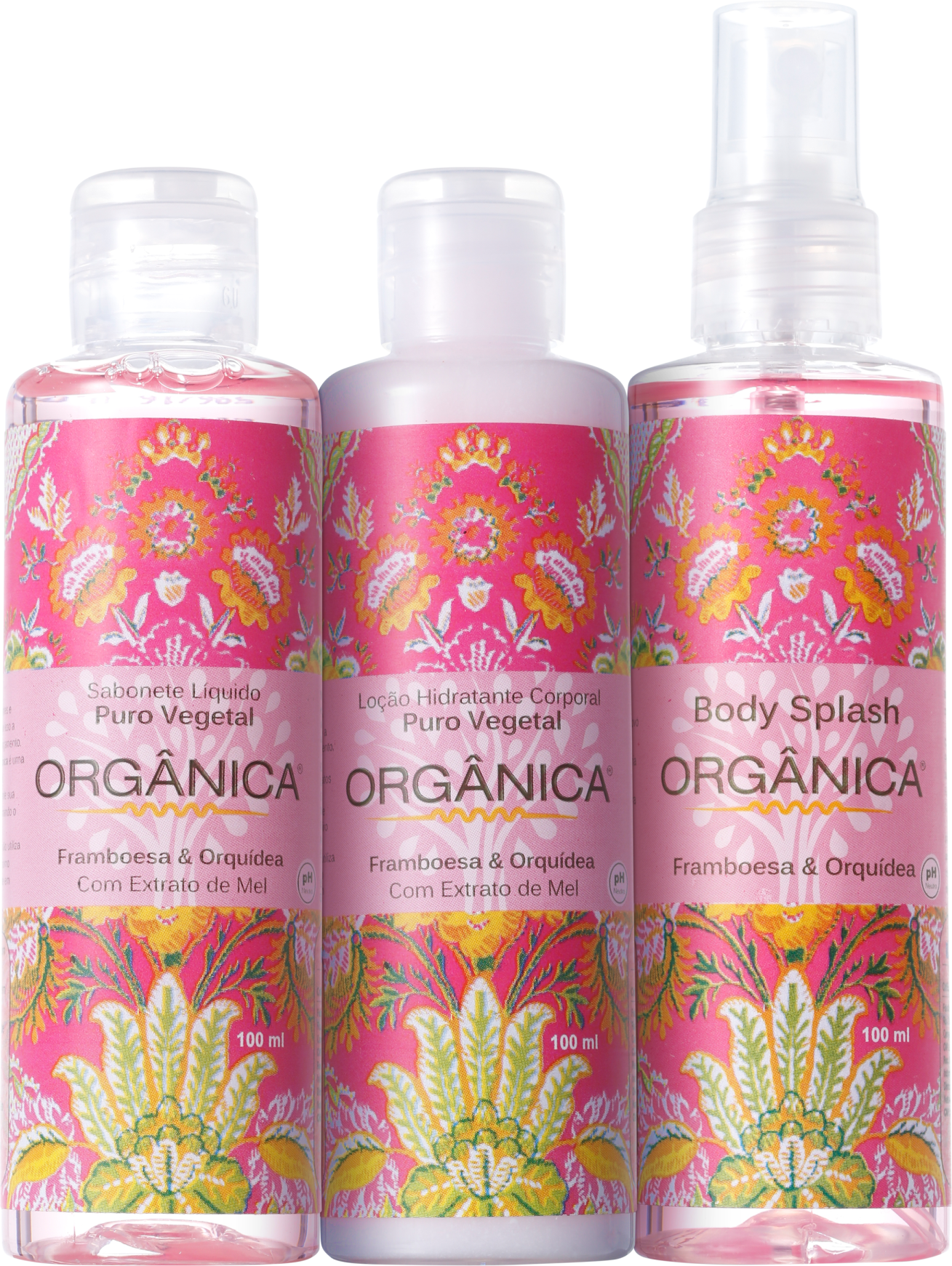 Kit Orgânica Tri Set Framboesa e Orquídea (3 produtos)
