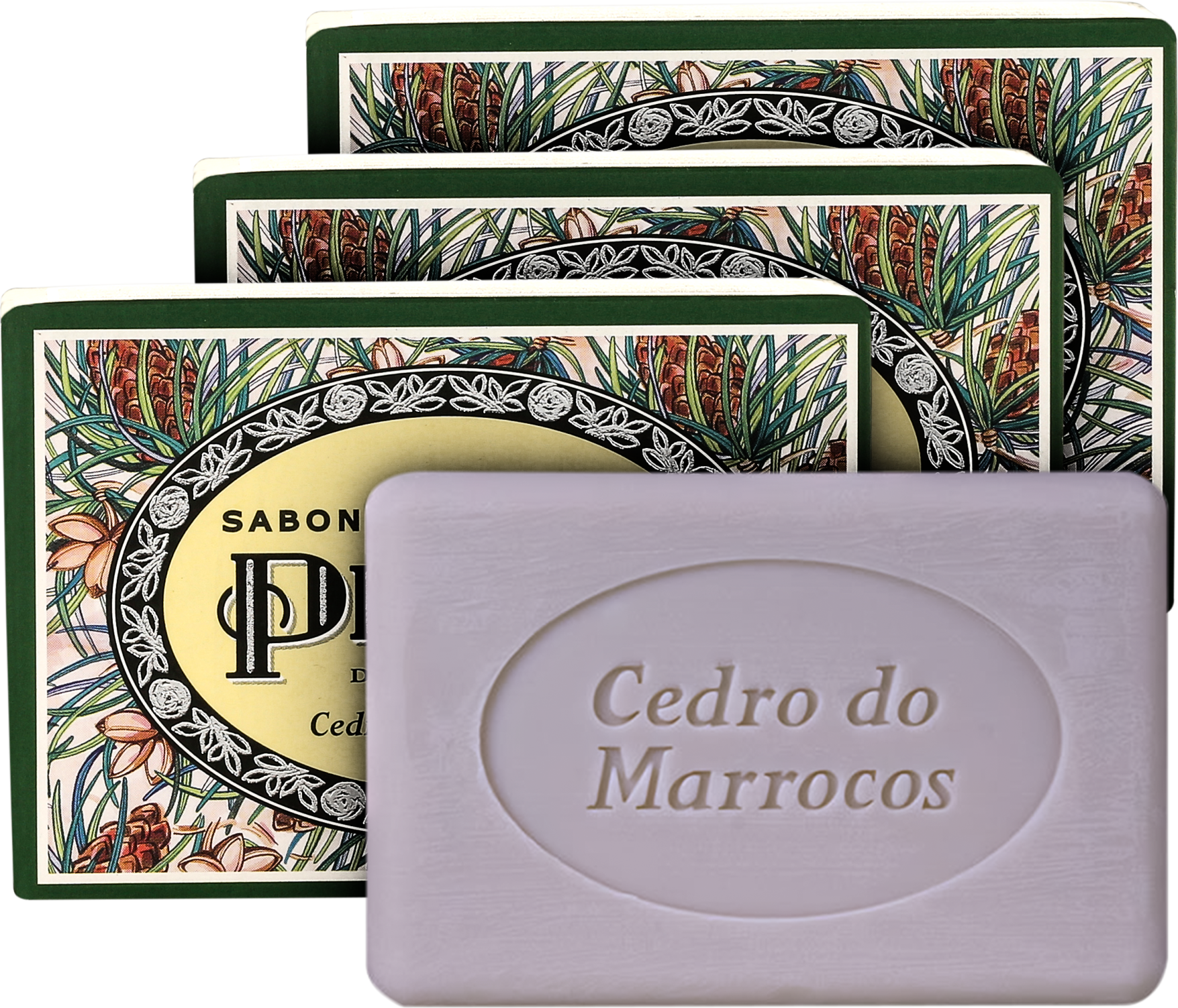 Kit Phebo Mediterrâneo Cedro do Marrocos - Sabonetes em Barra 3x100g
