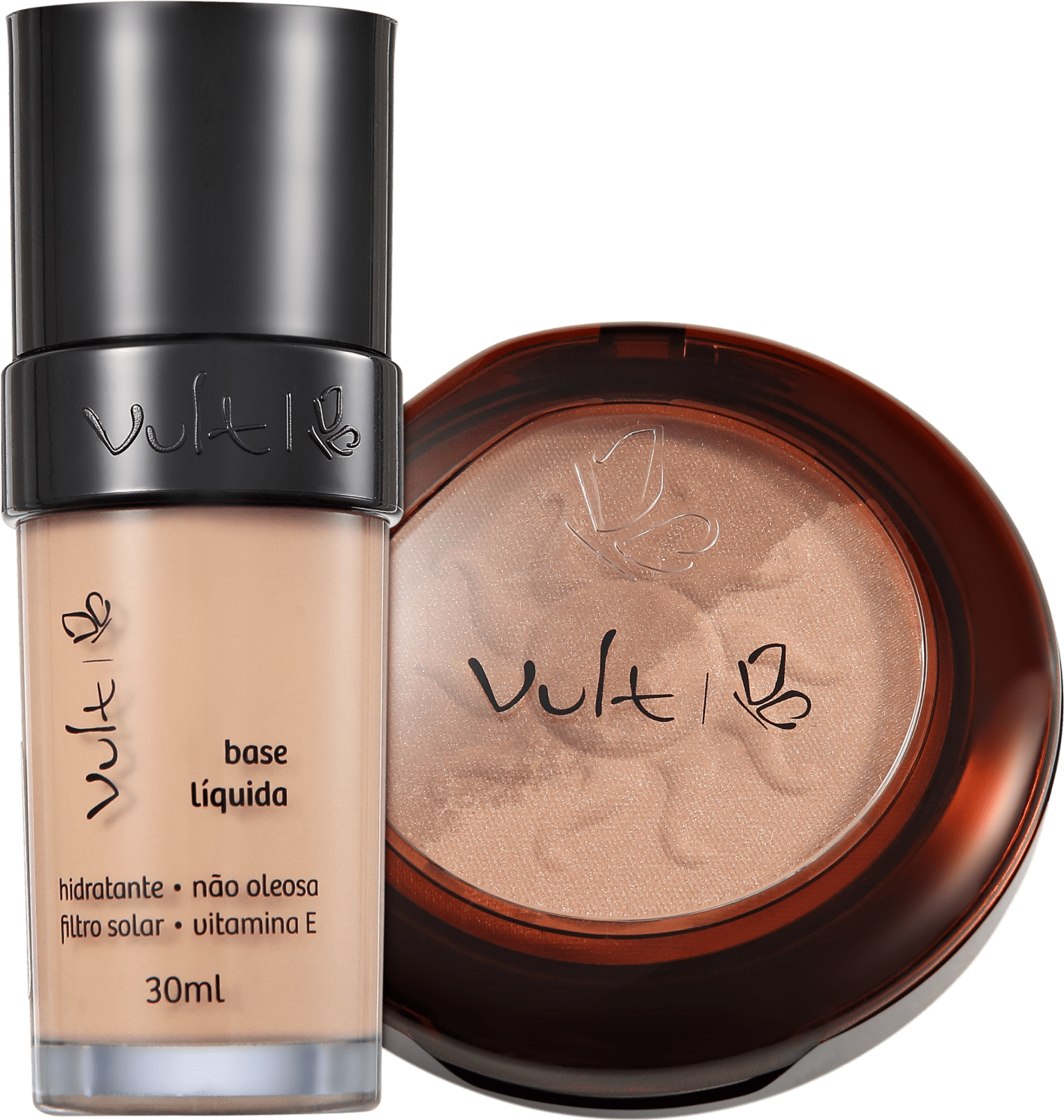 Kit Vult Make Up 01 Bege Iluminador e Bronzant Duo (2 produtos)