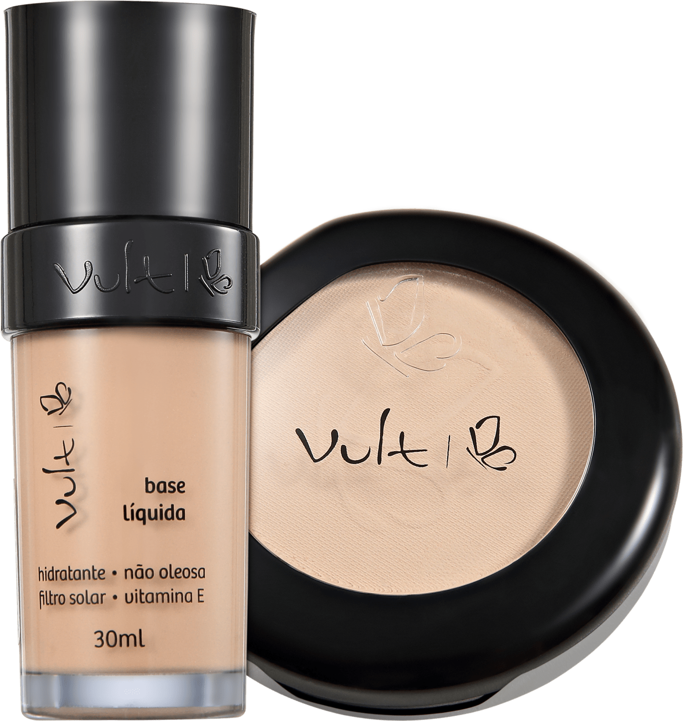 Kit Vult Make Up Base Pó 01 Bege (2 produtos)