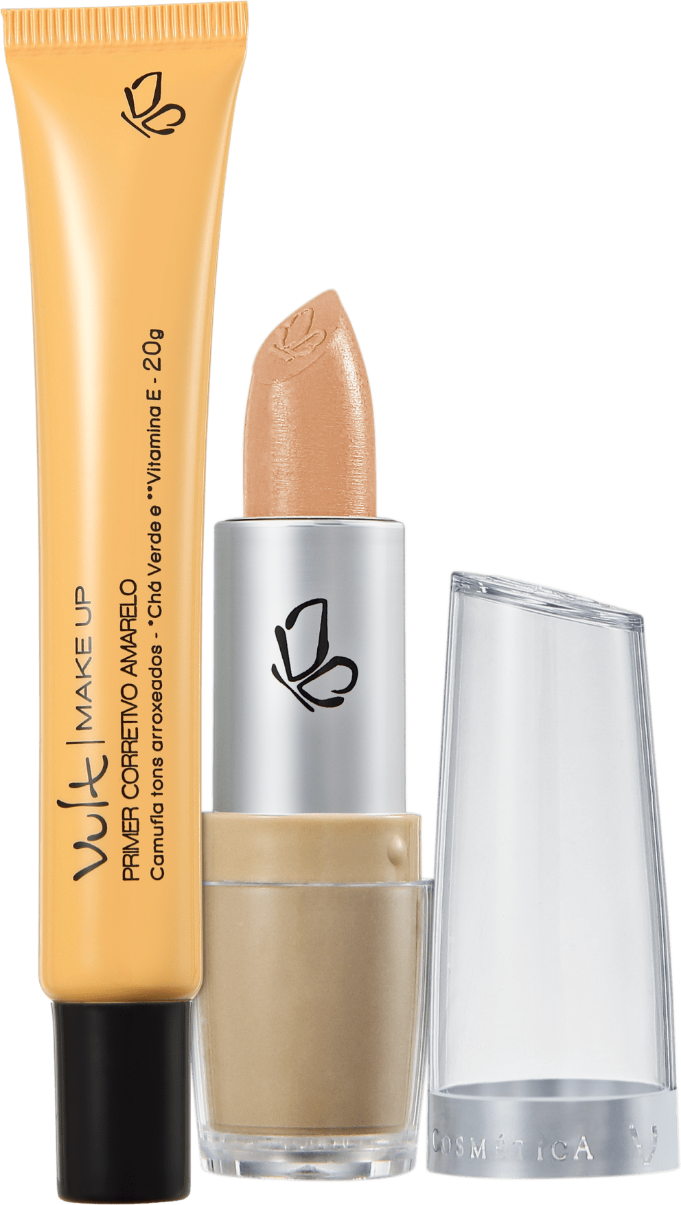 Kit Vult Make Up Corretivo Primer Amarelo (2 produtos)