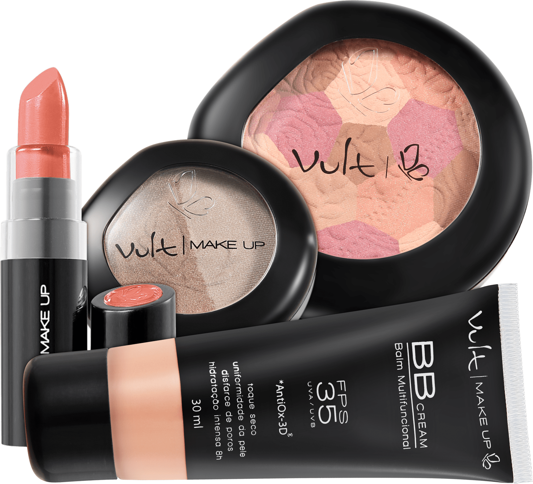 Kit Vult Make Up Multifuncional Moisaco Bege FPS 35 (4 produtos)