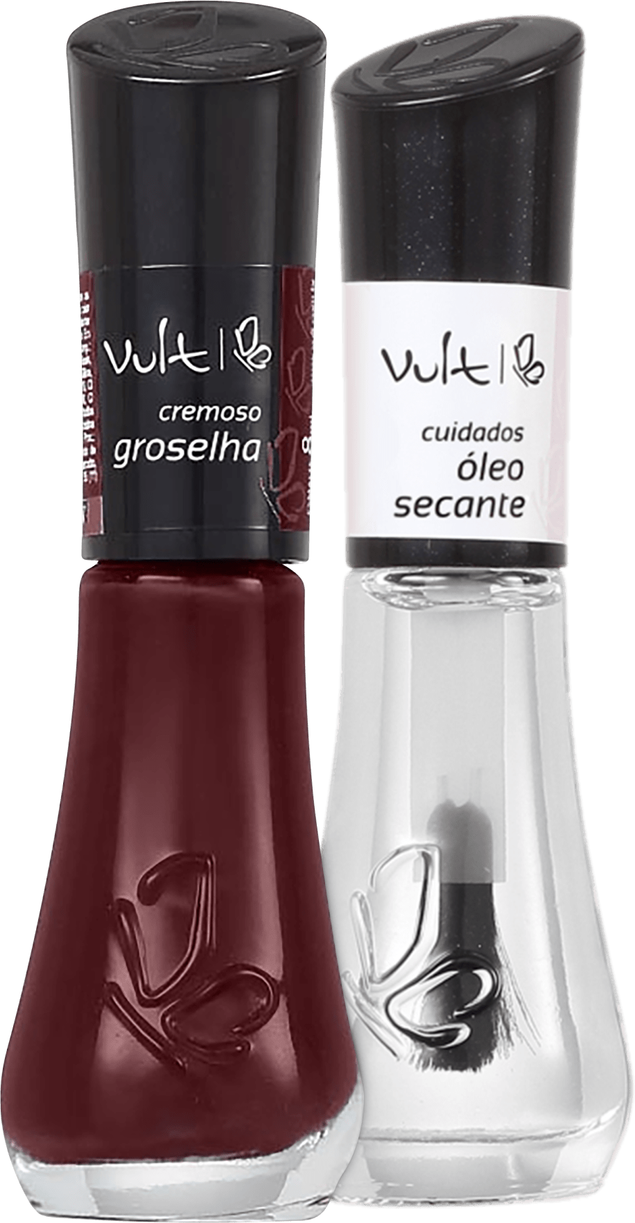 Kit Vult Unhas Groselha Secante Duo (2 produtos)