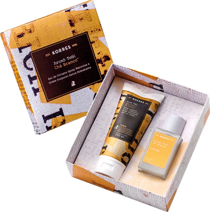 Conjunto Chá Branco Korres Feminino - Eau de Cologne 50ml + Creme Corporal 200ml
