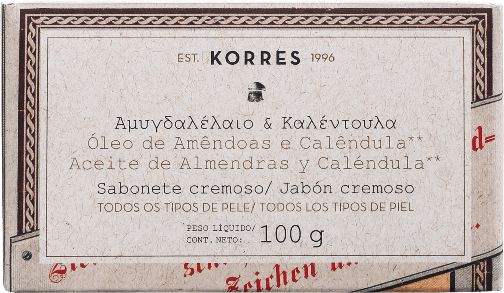 Korres Óleo de Amêndoas e Calêndula - Sabonete em Barra 100g