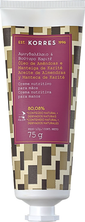 Korres Óleo de Amêndoas e Manteiga de Karité - Creme Nutritivo para as Mãos 75g